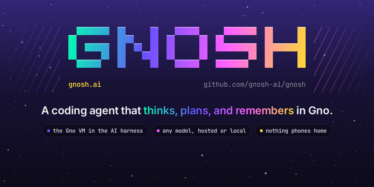 Gnosh.ai – a super intelligent AI harness that thinks in Go